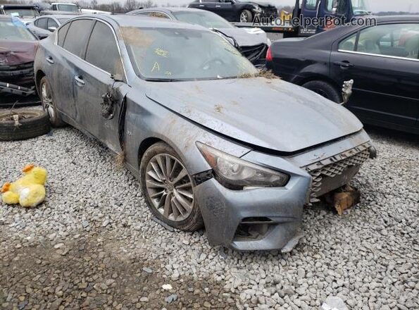 JN1EV7AP3JM359674 2018 INFINITI Q50 Синий Передняя левая четверть
