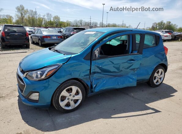 KL8CB6SA6KC738525 2019 CHEVROLET SPARK Синий Передняя левая четверть
