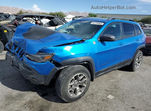 1C4PJMBX9LD625331 2020 JEEP CHEROKEE Синий Передняя левая четверть