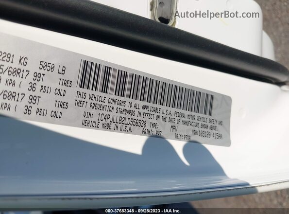 1C4PJLLB2LD556530 2020 JEEP CHEROKEE LATITUDE PL Белый Вид подкапотного пространства
