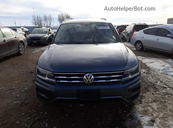 3VV2B7AX3KM011258 2019 VOLKSWAGEN TIGUAN Blue Front view