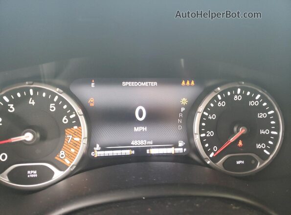 ZACNJBC12KPJ96777 2019 JEEP RENEGADE White Instrument cluster view