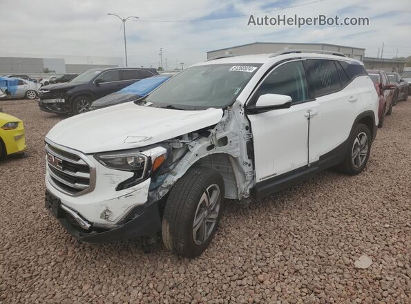 3GKALPEVXLL244243 2020 GMC TERRAIN White Vista tres cuartos delantera izquierda