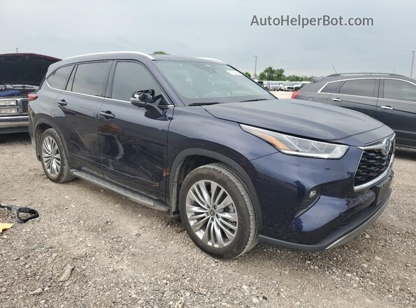 5TDFARAH1PS523955 2023 TOYOTA HIGHLANDER HYBRID Blue წინა პანელის ხედი
