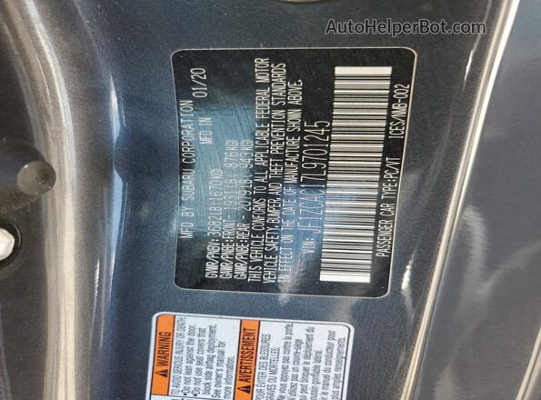 JF1ZCAC17L9701245 2020 SUBARU BRZ Серый Вид подкапотного пространства
