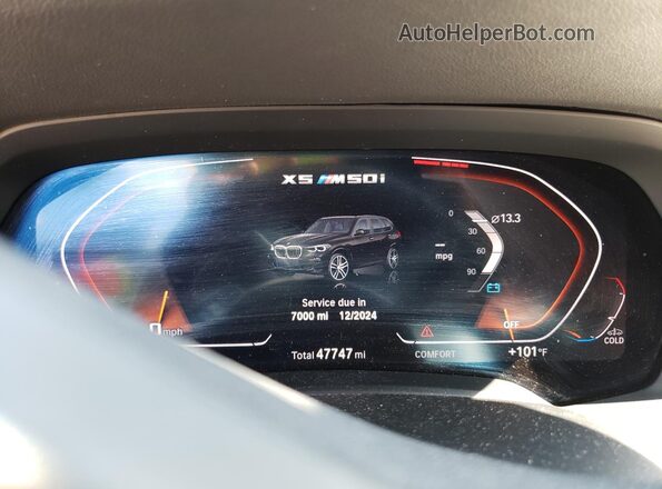 5UXJU4C02M9E97812 2021 BMW X5 Черный Вид щитка приборов