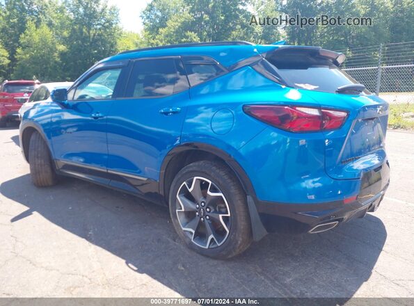 3GNKBKRS1LS650446 2020 CHEVROLET BLAZER Blue Trasero izquierdo