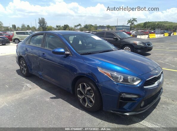 3KPF24AD6ME271395 2021 KIA FORTE Синий Передняя правая четверть
