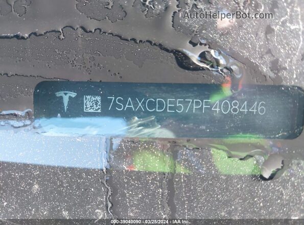 7SAXCDE57PF408446 2023 TESLA MODEL X Черный Вид подкапотного пространства