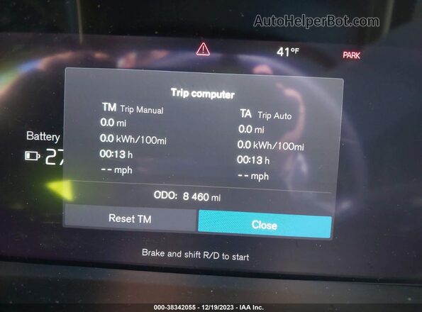 YV4ED3GMXP2055457 2023 VOLVO C40 RECHARGE PURE ELECTRIC Серый 