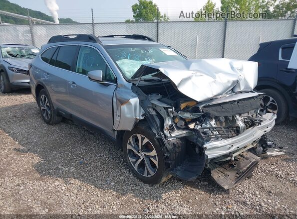 4S4BTANC7M3204366 2021 SUBARU OUTBACK Серебряный Передняя правая четверть