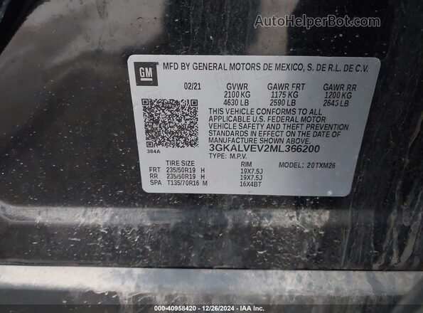 3GKALVEV2ML366200 2021 GMC TERRAIN Черный Вид подкапотного пространства