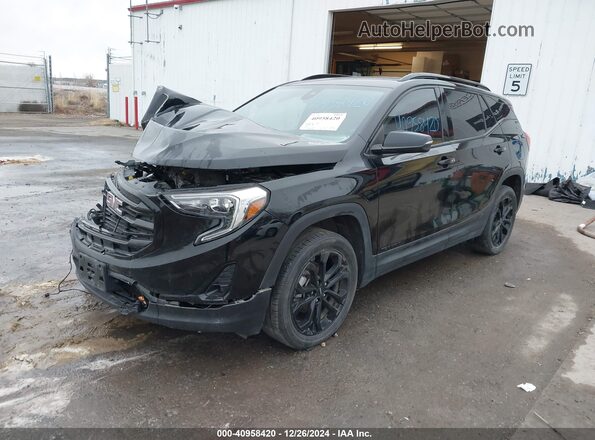 3GKALVEV2ML366200 2021 GMC TERRAIN Черный Передняя левая четверть