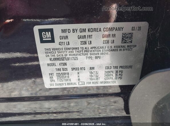 KL4MMDS27LB117525 2020 BUICK ENCORE Фиолетовый Вид подкапотного пространства