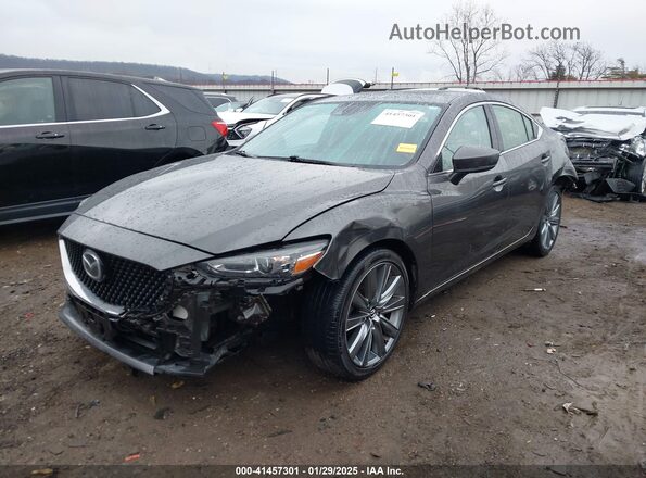 JM1GL1VM6M1603347 2021 MAZDA 6 Серый Передняя левая четверть
