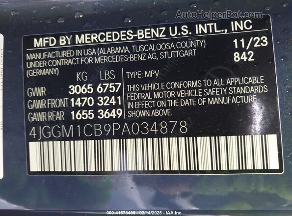 4JGGM1CB9PA034878 2023 MERCEDES-BENZ EQE 350 SUV Dark Blue Вид подкапотного пространства