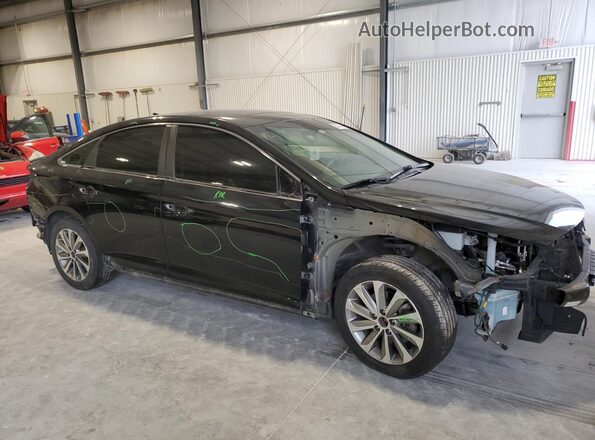 5NPE34AF8HH465759 2017 HYUNDAI SONATA Черный Передняя правая четверть