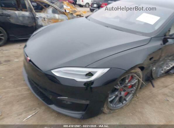 5YJSA1E51MF454569 2021 TESLA MODEL S Black Widok z tyłu