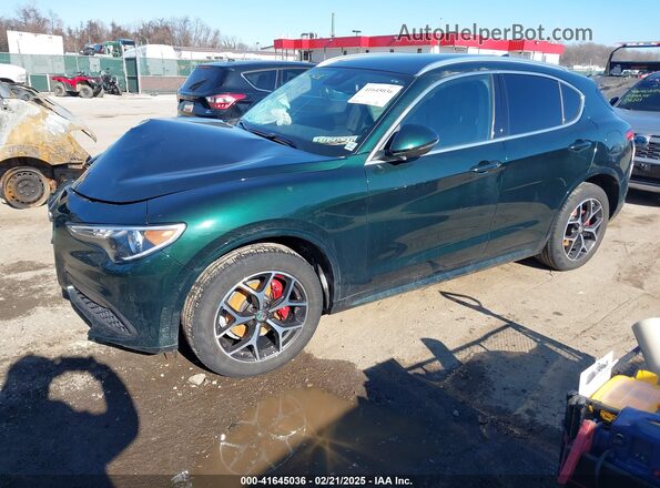 ZASPAKBN1M7D09674 2021 ALFA ROMEO STELVIO Green Передня ліва чверть