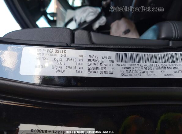1C4RJEAGXLC244433 2020 JEEP GRAND CHEROKEE Черный Вид подкапотного пространства