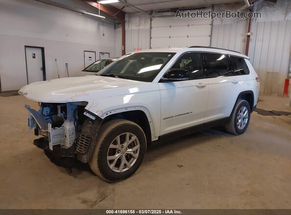 1C4RJKBG6M8140667 2021 JEEP GRAND CHEROKEE L White Առջևի ձախ երեք քառորդ տեսարան