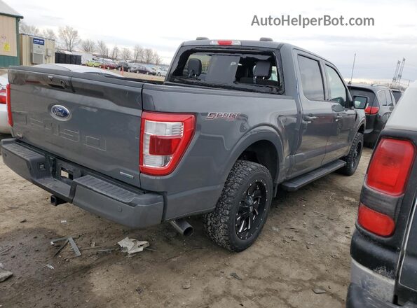 1FTEW1EP1MFC53220 2021 FORD F150 Серый Задняя правая четверть