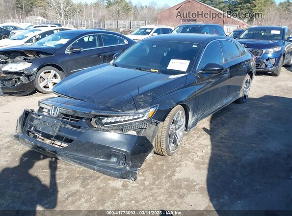 1HGCV1F32MA094129 2021 HONDA ACCORD Черный Передняя левая четверть