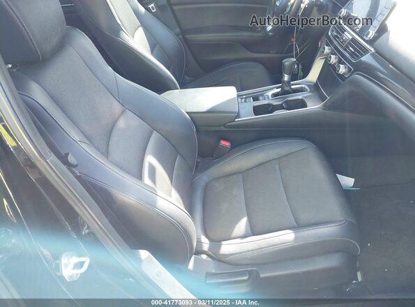 1HGCV1F32MA094129 2021 HONDA ACCORD Черный Вид салона спереди