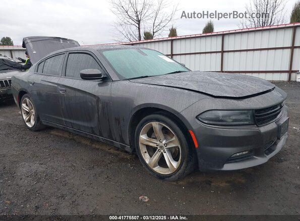 2C3CDXHG8HH607237 2017 DODGE CHARGER Серый Передняя правая четверть
