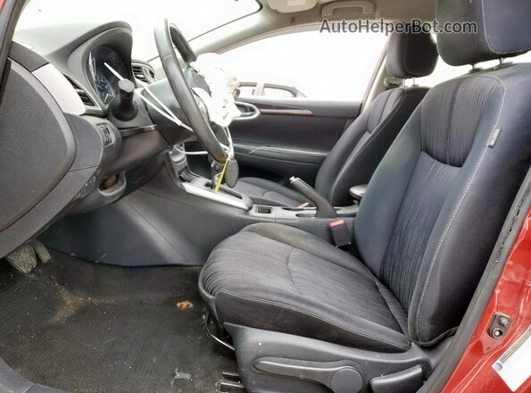 3N1AB7AP6HL645644 2017 NISSAN SENTRA Бордовый Вид салона спереди