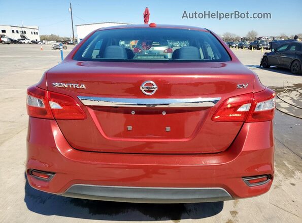 3N1AB7AP6HL645644 2017 NISSAN SENTRA Бордовый Вид сзади