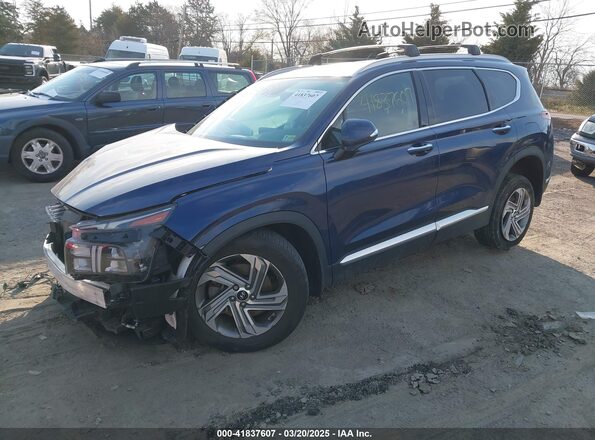 5NMS64AJ9MH362954 2021 HYUNDAI SANTA FE Синий Передняя левая четверть