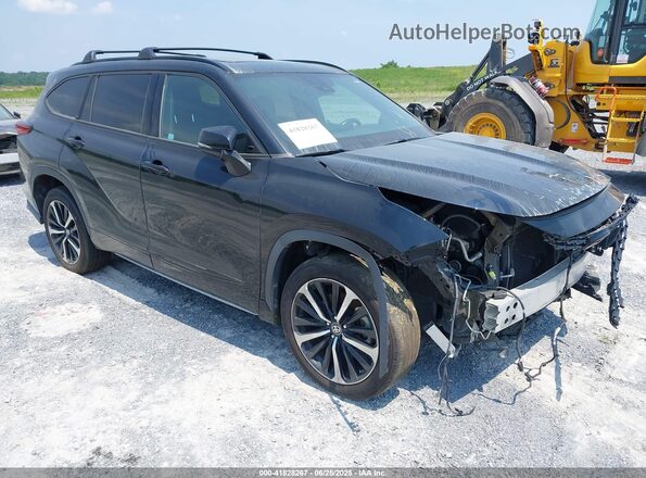 5TDJZRAH7MS031865 2021 TOYOTA HIGHLANDER Black Передня права чверть