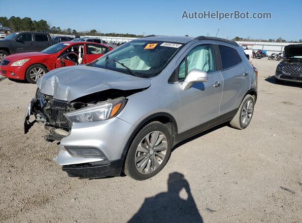 KL4CJASB6JB664253 2018 BUICK ENCORE Серебряный Передняя левая четверть