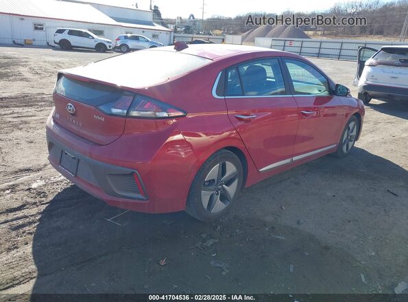 KMHC05LC1MU260904 2021 HYUNDAI IONIQ HYBRID Красный Задняя правая четверть