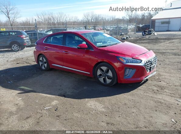 KMHC05LC1MU260904 2021 HYUNDAI IONIQ HYBRID Красный Передняя правая четверть