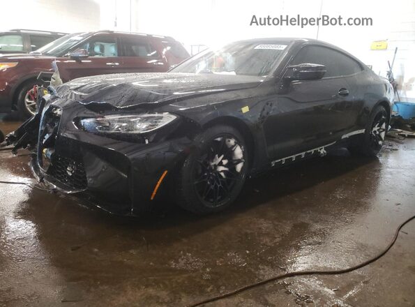 WBS33AZ06PCM25091 2023 BMW M4 Black Առջևի ձախ երեք քառորդ տեսարան