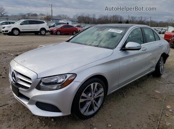 55SWF4KBXHU198919 2017 MERCEDES-BENZ C Silver Vista tres cuartos delantera izquierda