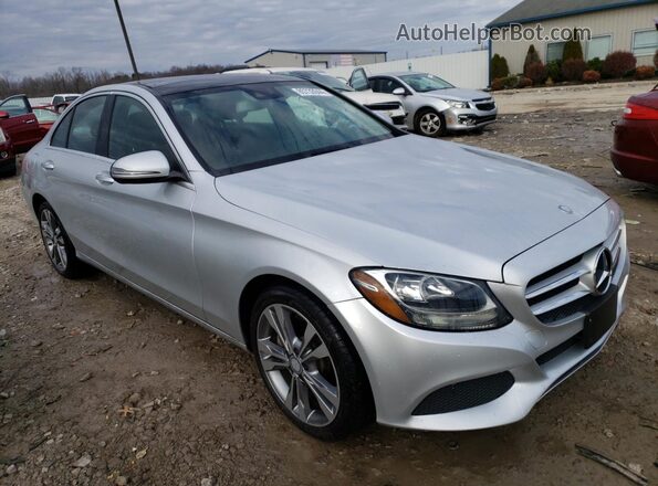 55SWF4KBXHU198919 2017 MERCEDES-BENZ C Silver Delantero derecho