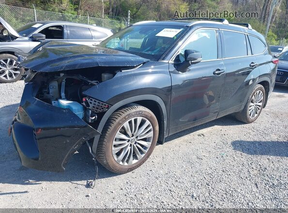 5TDFZRBH3MS133216 2021 TOYOTA HIGHLANDER Black Առջևի ձախ երեք քառորդ տեսարան