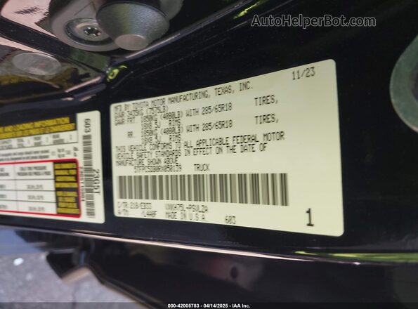 5TFPC5DB0RX050139 2024 TOYOTA TUNDRA Black Engine compartment view
