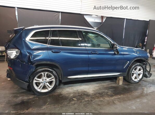 5UXTY5C01M9H40531 2021 BMW X3 Blue Սալոնի 360 աստիճան տեսք