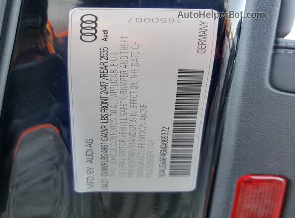 WAUEAAF46MA069372 2021 AUDI OTHER Black Widok komory silnika
