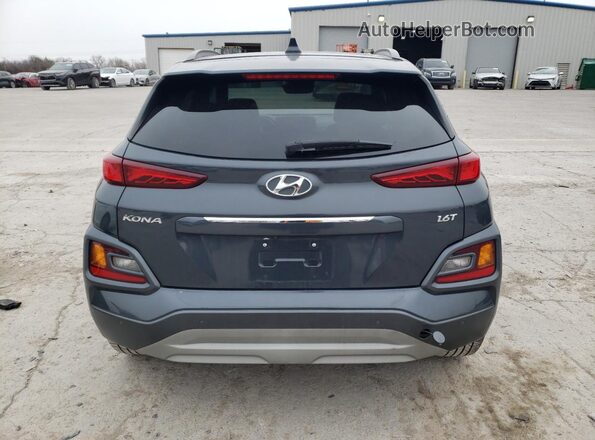 KM8K53A5XKU381496 2019 HYUNDAI KONA Серый Вид сзади
