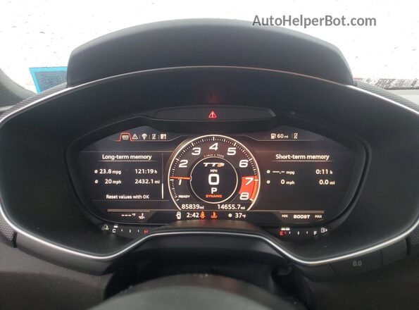 TRUC1AFVXG1033004 2016 AUDI TT Красный Вид щитка приборов