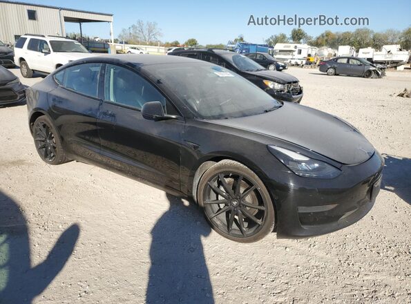 5YJ3E1EA9MF094523 2021 TESLA MODEL Черный Передняя правая четверть
