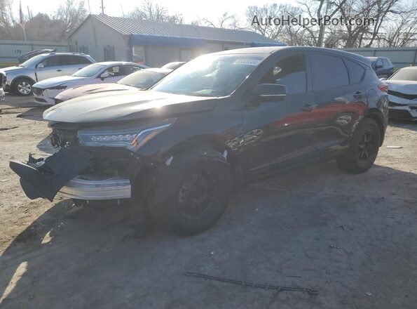 5J8TC2H69ML031441 2021 ACURA RDX Black Առջևի ձախ երեք քառորդ տեսարան