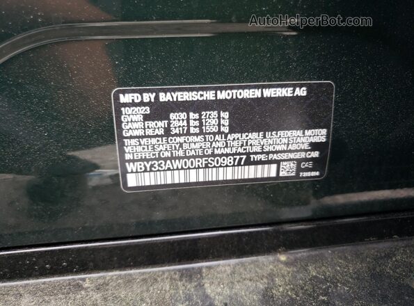 WBY33AW00RFS09877 2024 BMW I4 Green ძრავის განყოფილების ხედი