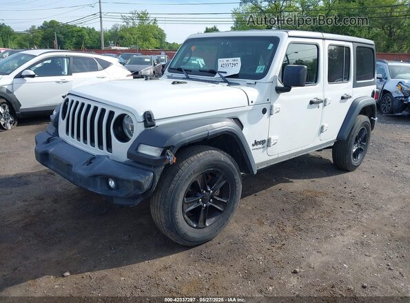 1C4HJXDGXLW339950 2020 JEEP WRANGLER UNLIMITED White Przód lewy