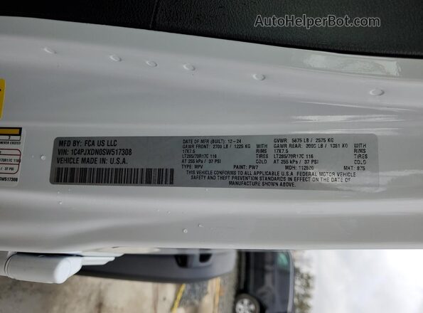 1C4PJXDN0SW517308 2025 JEEP WRANGLER Белый Вид подкапотного пространства
